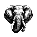 only elephant face front view minimalist for small tattoo design tattoo design idea