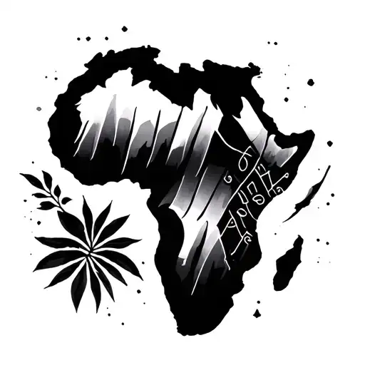 Africa tattoo design idea
