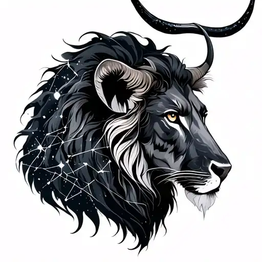 Leo and Taurus constellation tattoo design idea