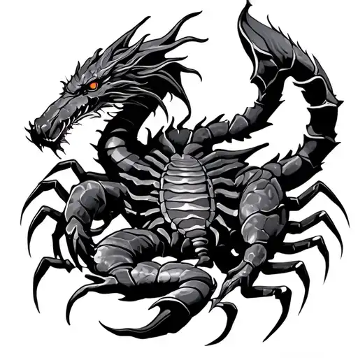 Scorpion And Dragon tattoo design idea