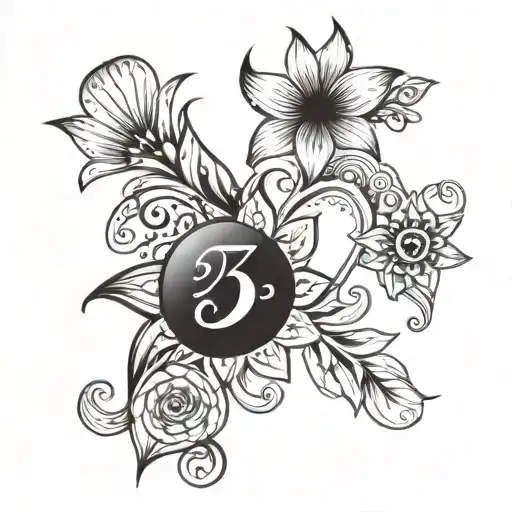 A patriotic themed tattoo incorporating female strength symbols, surrounded by intricate floral designs, with water elements flowing through the piece, symbolizing the client's zodiac sign Cancer. tattoo design idea