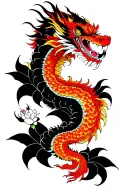 japanese dragon and lotus tattoo design idea