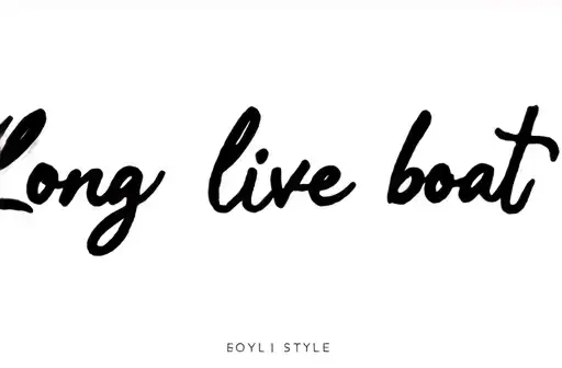 “Long live boat” tattoo design idea
