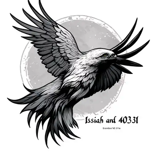 Isaiah 40 31 tattoo design idea