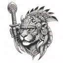 aztec jaguar warrior tattoo design idea