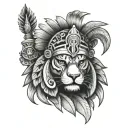 aztec jaguar warrior tattoo design idea
