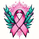 texture for breast cancer awareness ribbon tattoo design idea