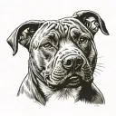 pit bull dog tattoo design idea