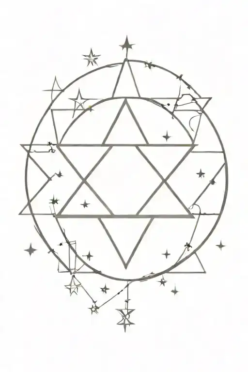star astrology tattoo design idea