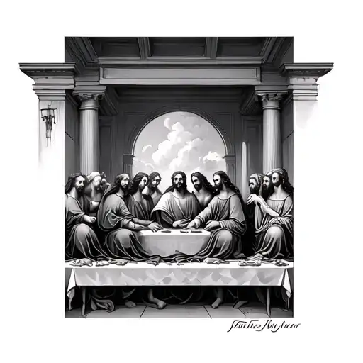 Last Supper tattoo design idea