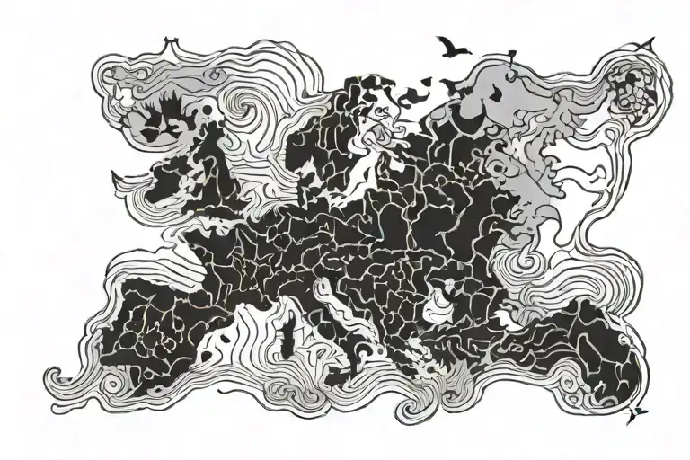 europer map tattoo tattoo design idea