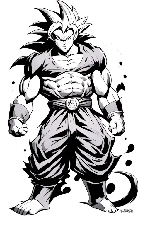 super broly dragon ball super tattoo design idea