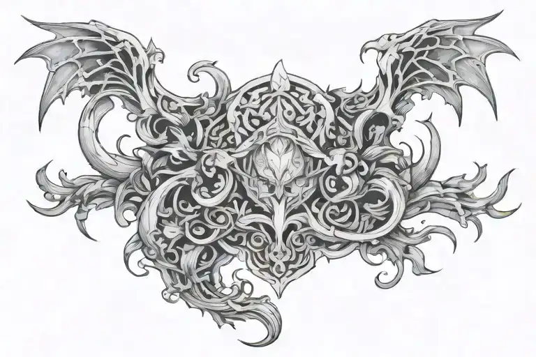 mel from arcane like line tattoo tattoo design idea