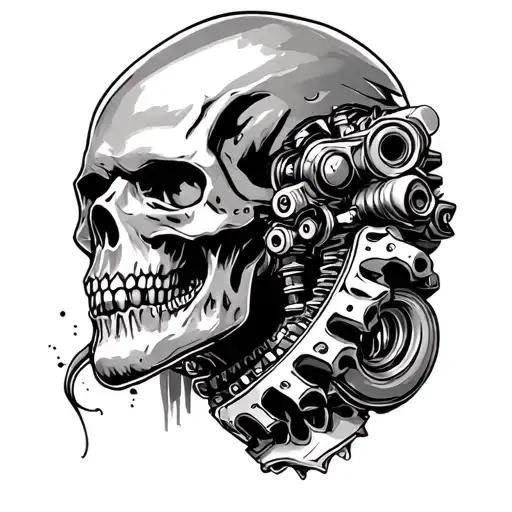 Gearhead tattoo design idea