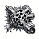 Gearhead tattoo design idea