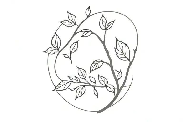 Apple Tree Branch tattoo design idea