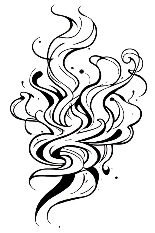 blackout tattoo with smoke tattoo design idea