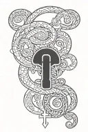 diabetes type 1 medical alert sign intertwined tattoo design idea