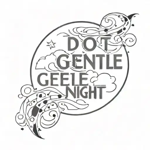 Do not go gentle into that good night for men tattoo design idea