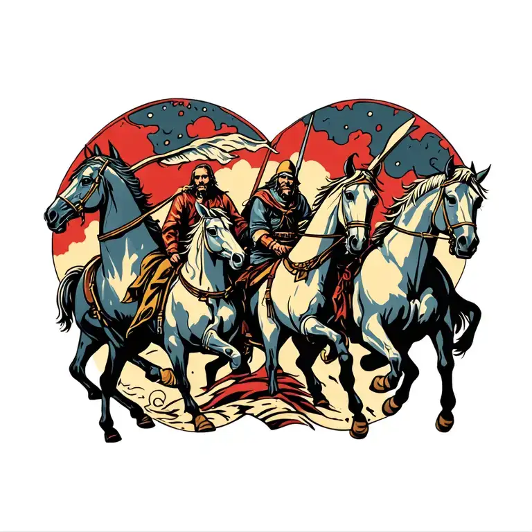 four horsemen of the apocalypse tattoo design idea