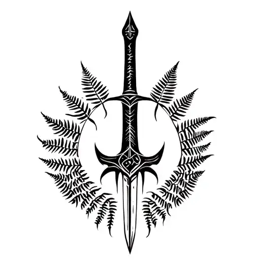 The Last of Us inspired Sword-Fern with Firefly(Faction)-symbol tattoo design idea
