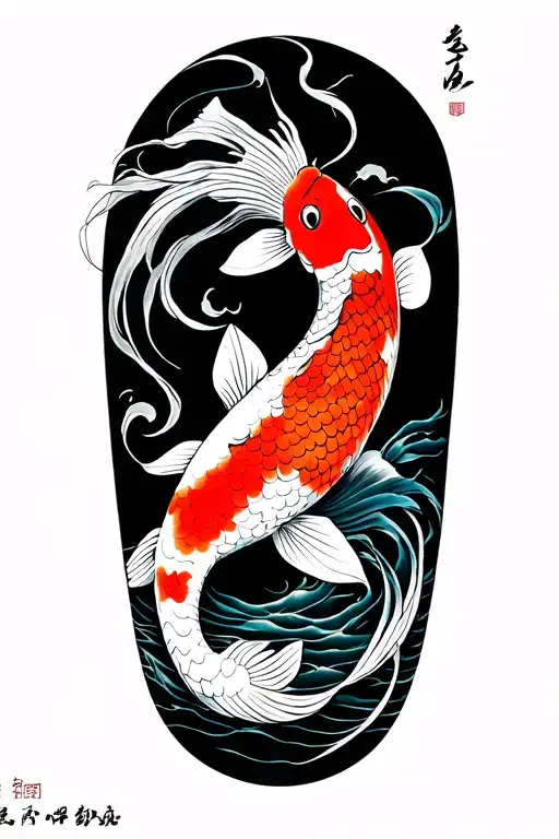 koi tattoo design idea