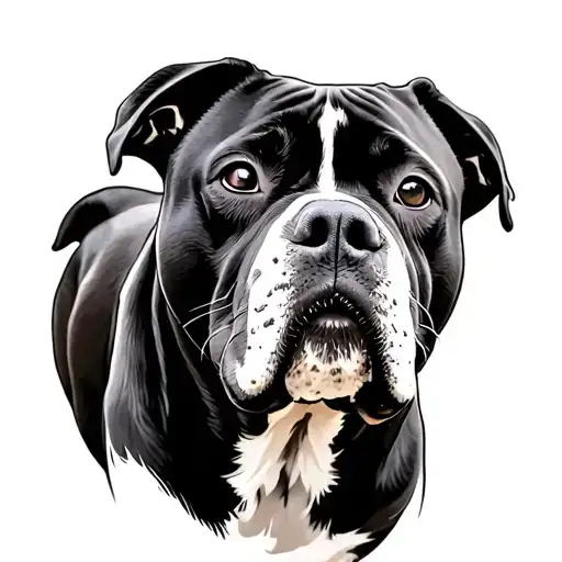 Staffy tattoo design idea