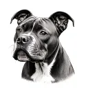 Staffy tattoo design idea