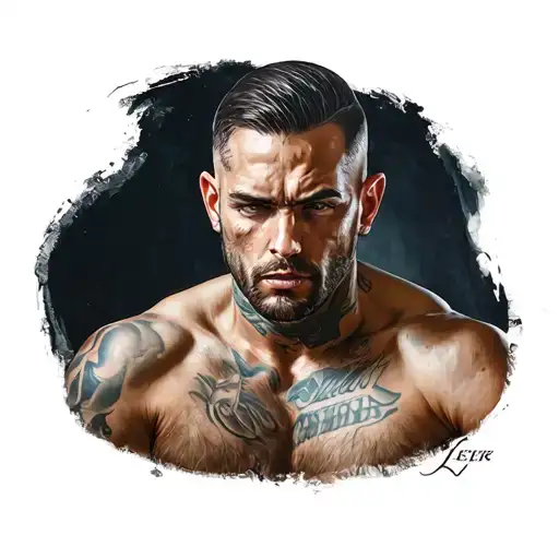 self made man tattoo design idea