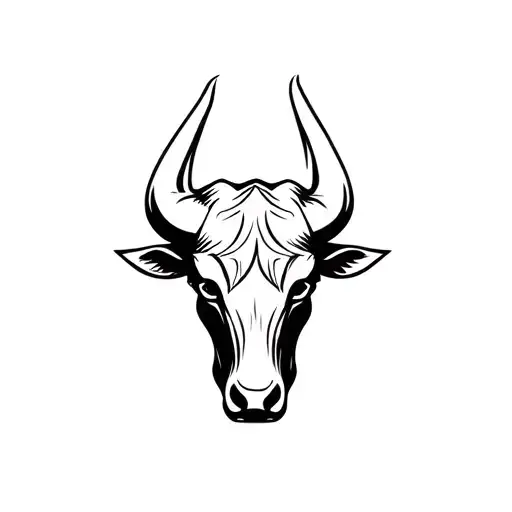 Celtic Bull drawn tattoo design idea