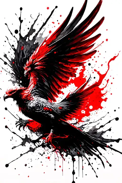 fenix flying tattoo design idea