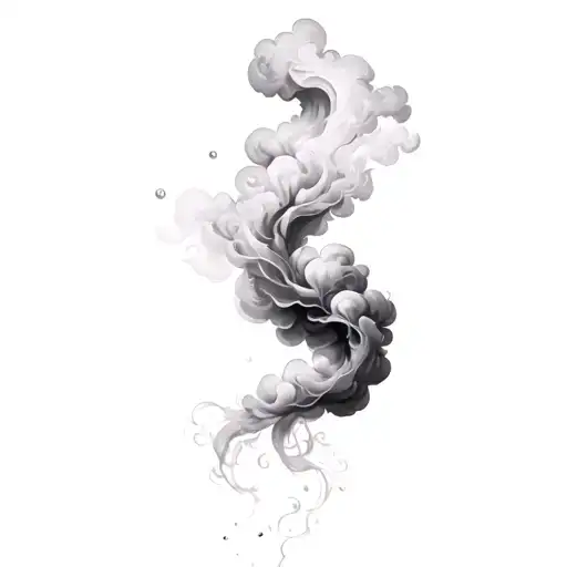 Coverup Clouds and Smoke tattoo design idea