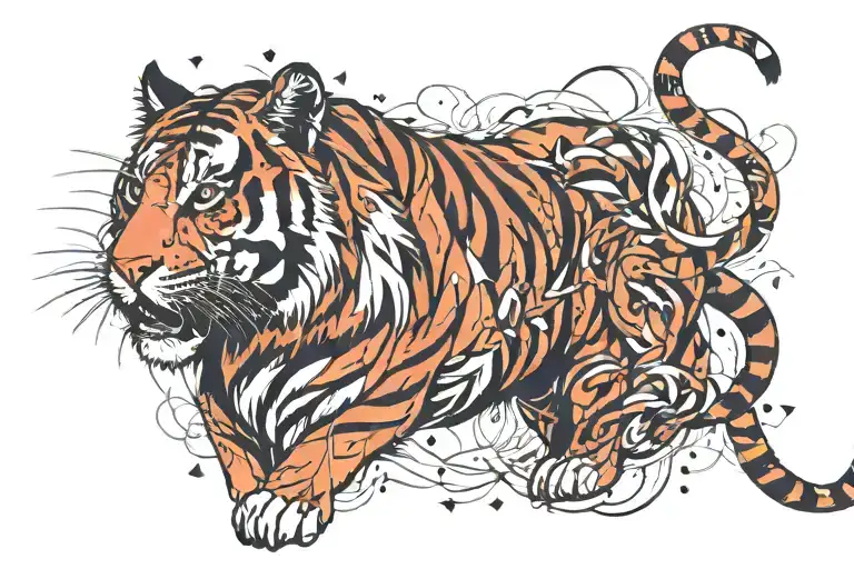 ADHD Tiger tattoo design idea