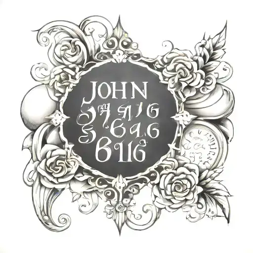 John 3:16 bible verse tattoo design idea