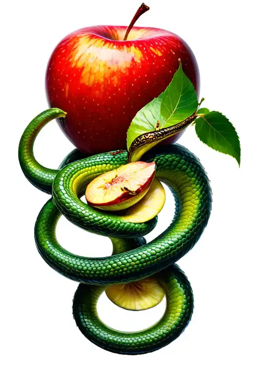 viper apple eve tattoo design idea