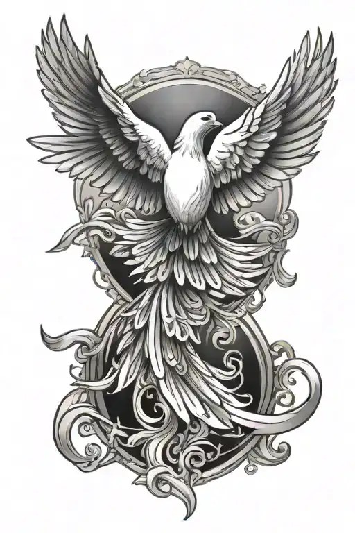 Holy Spirit dove tattoo design idea