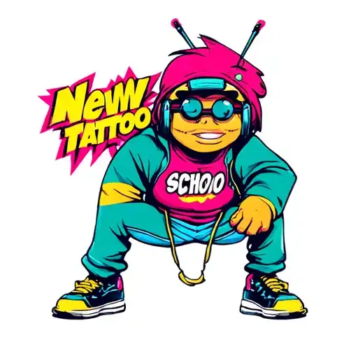 90's tv cartoon tattoo design idea