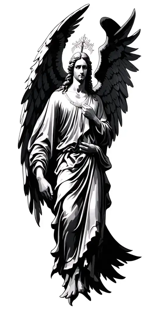 the angel gabriel tattoo design idea