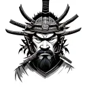 samurai head tattoo tattoo design idea