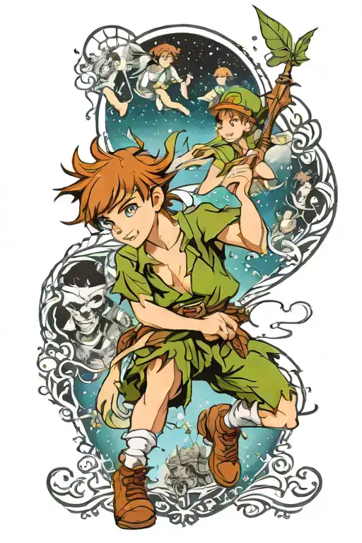 Peter Pan tattoo design idea