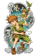 Peter Pan tattoo design idea