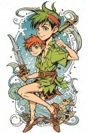 Peter Pan tattoo design idea