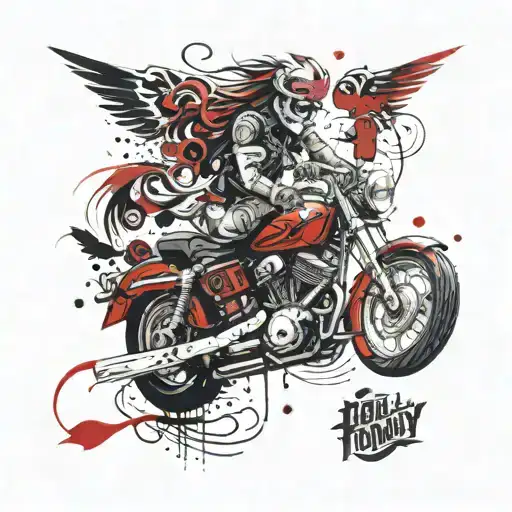 my Little Pony , Harley Davidson motorcycle tattoo design idea