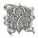 ambigram using lovers /enemies tattoo design idea