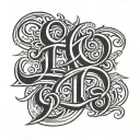 ambigram using lovers /enemies tattoo design idea