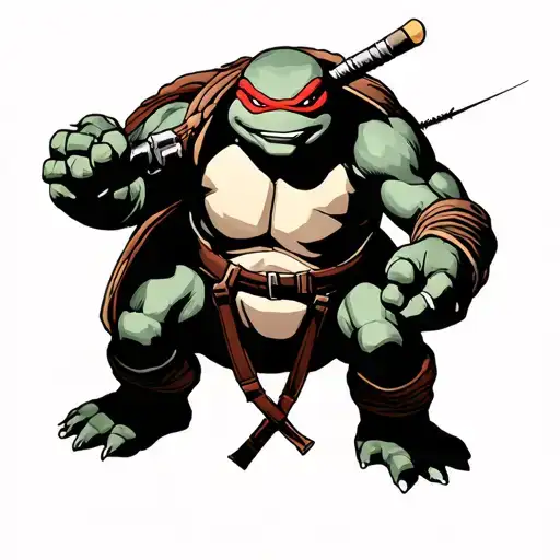 tmnt vintage comic tattoo design idea