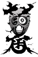 base poison tree, obito mask with sharingan, gaara love kanji tattoo design idea