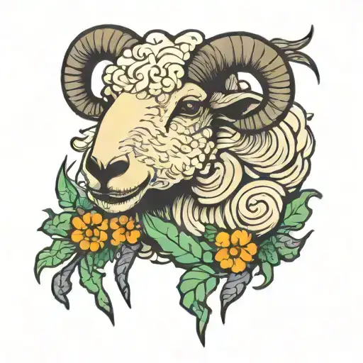 Sheep that barks tattoo design idea