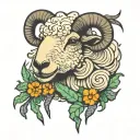 Sheep that barks tattoo design idea