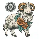 Sheep that barks tattoo design idea